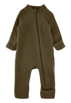 Mikk-Line merino wool suit w/zip - Beech